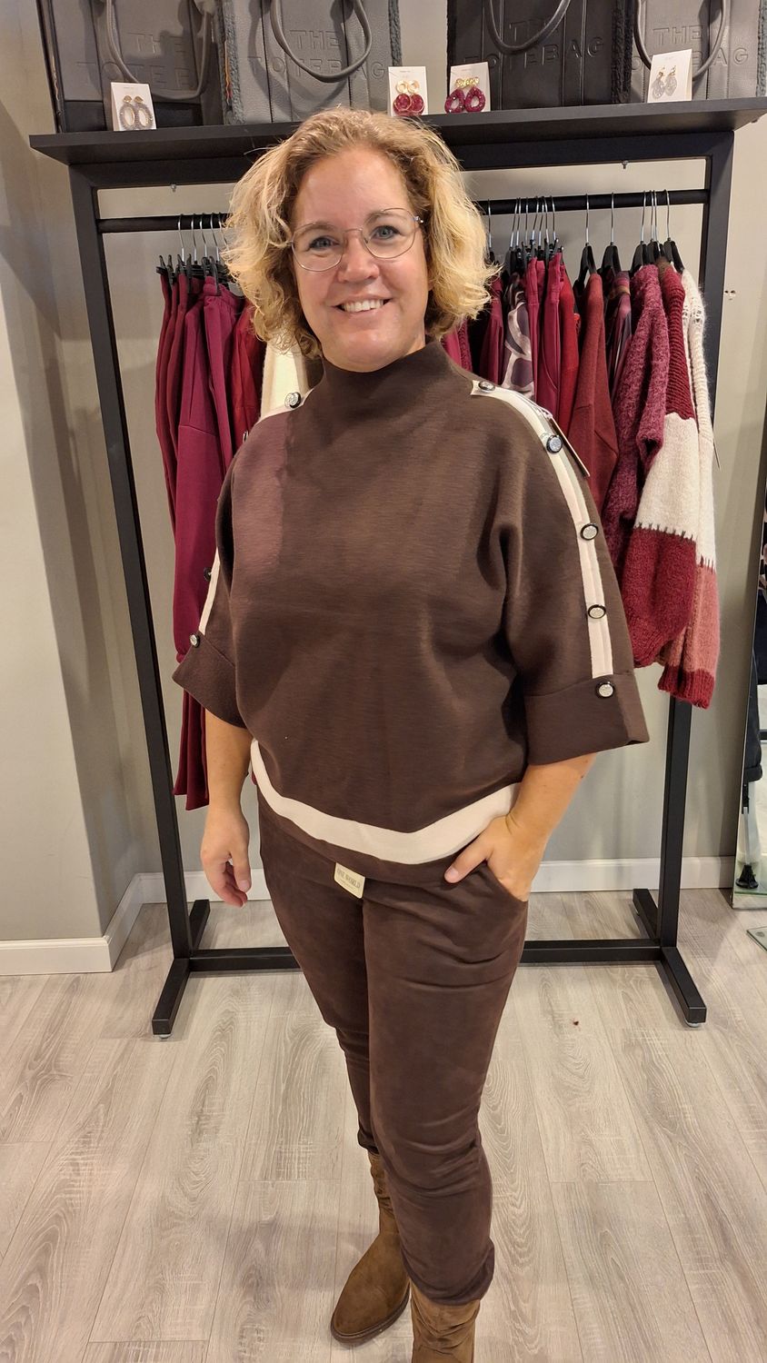 Trui Inge knoop bruin