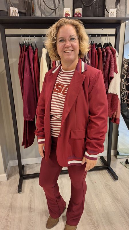 Baseball Blazer bordeau