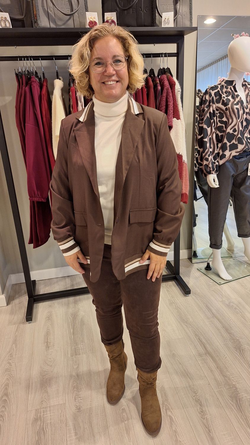 Suèdine broek bruin