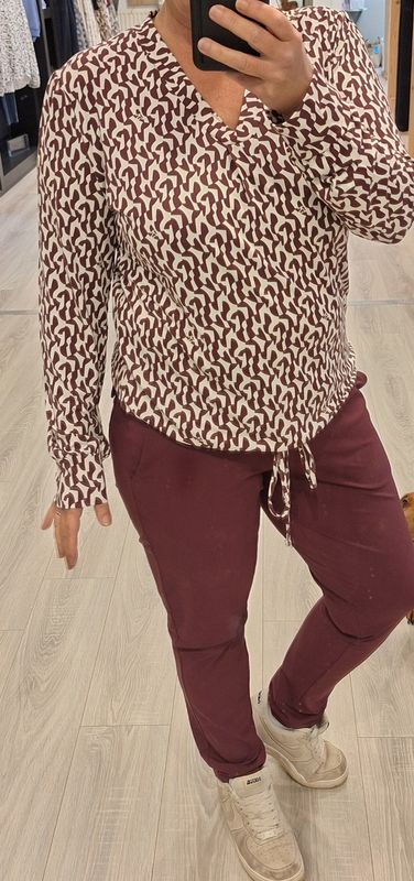 Blouse Cindy Offwhite Bordeau