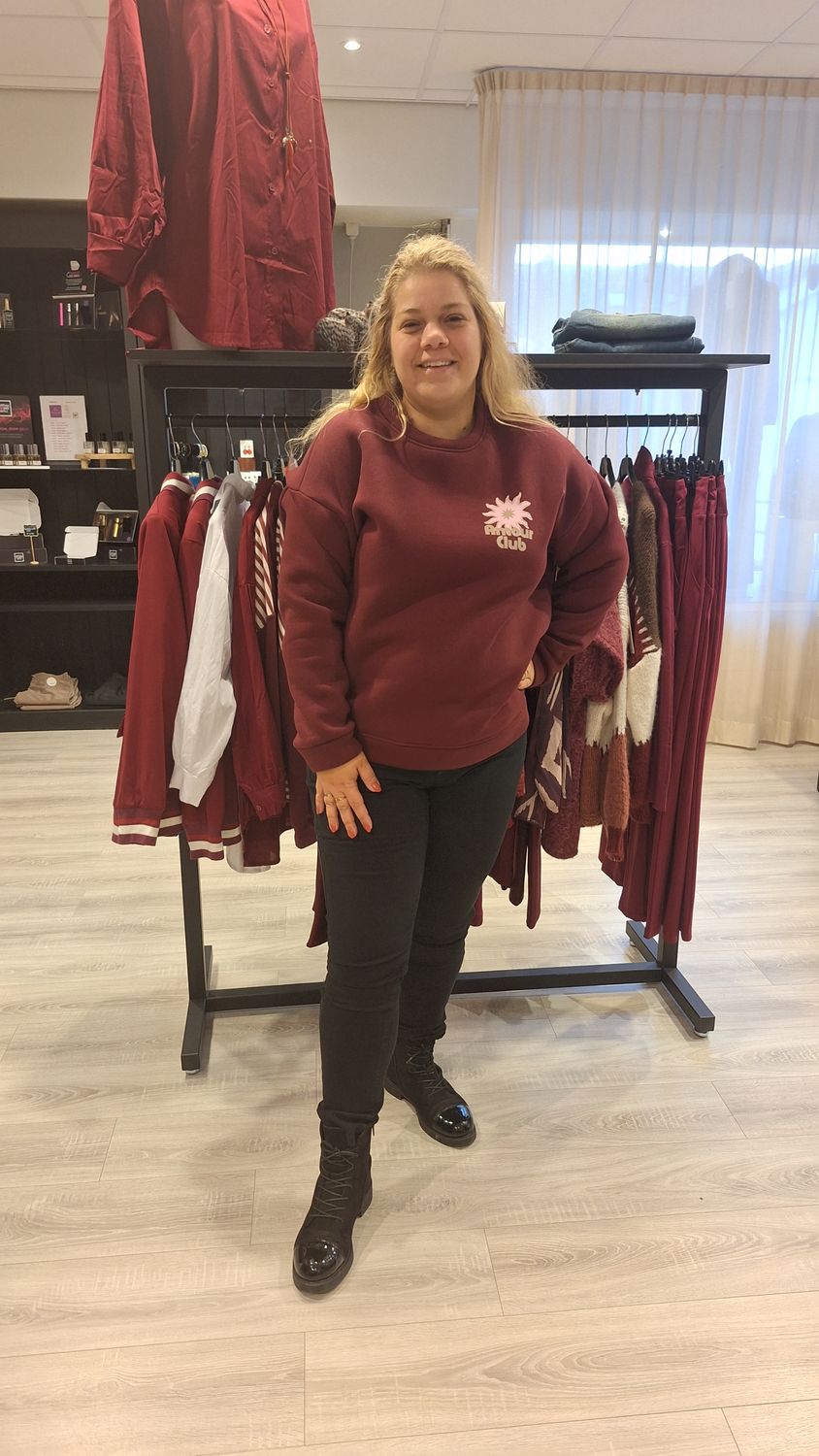 Sweater Amour Club bordeau