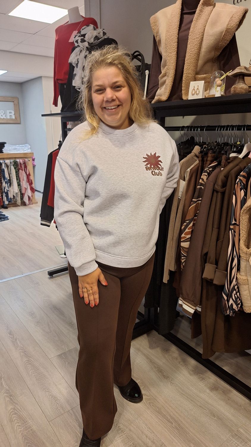 Sweater Amour Club grijs