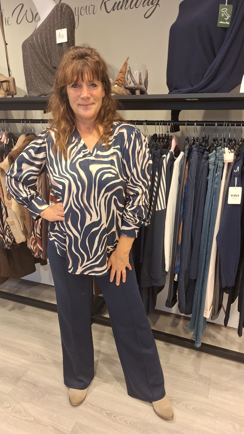 Top Claire blauw