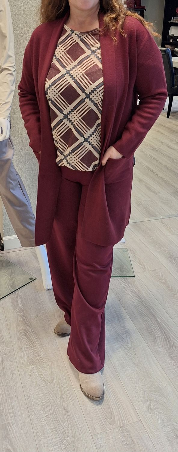 Broek Wijde pijp Bordeaux