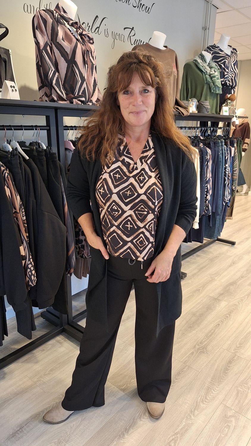 Broek Wijde pijp zwart