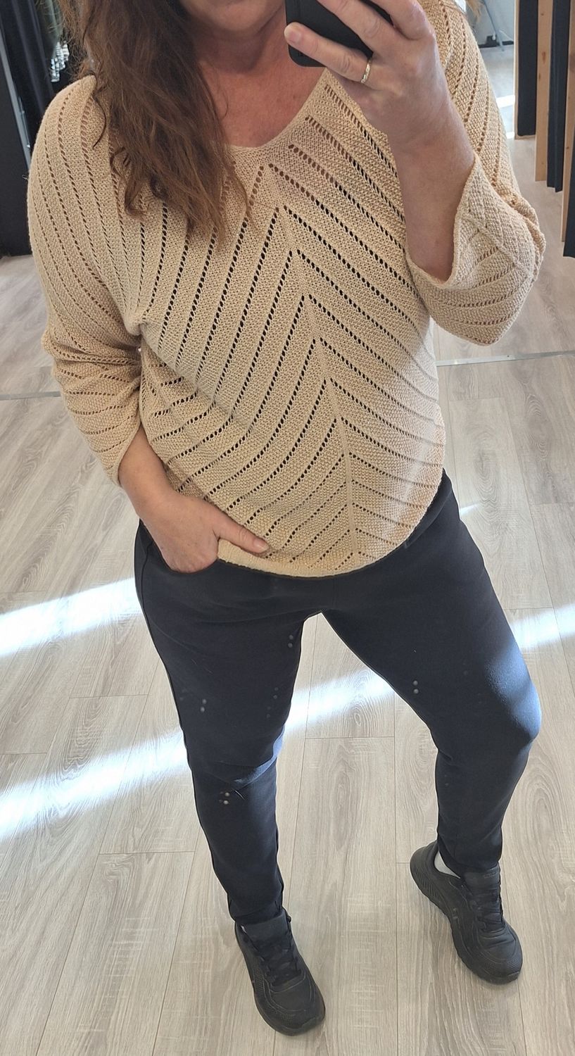 Trui Glit beige