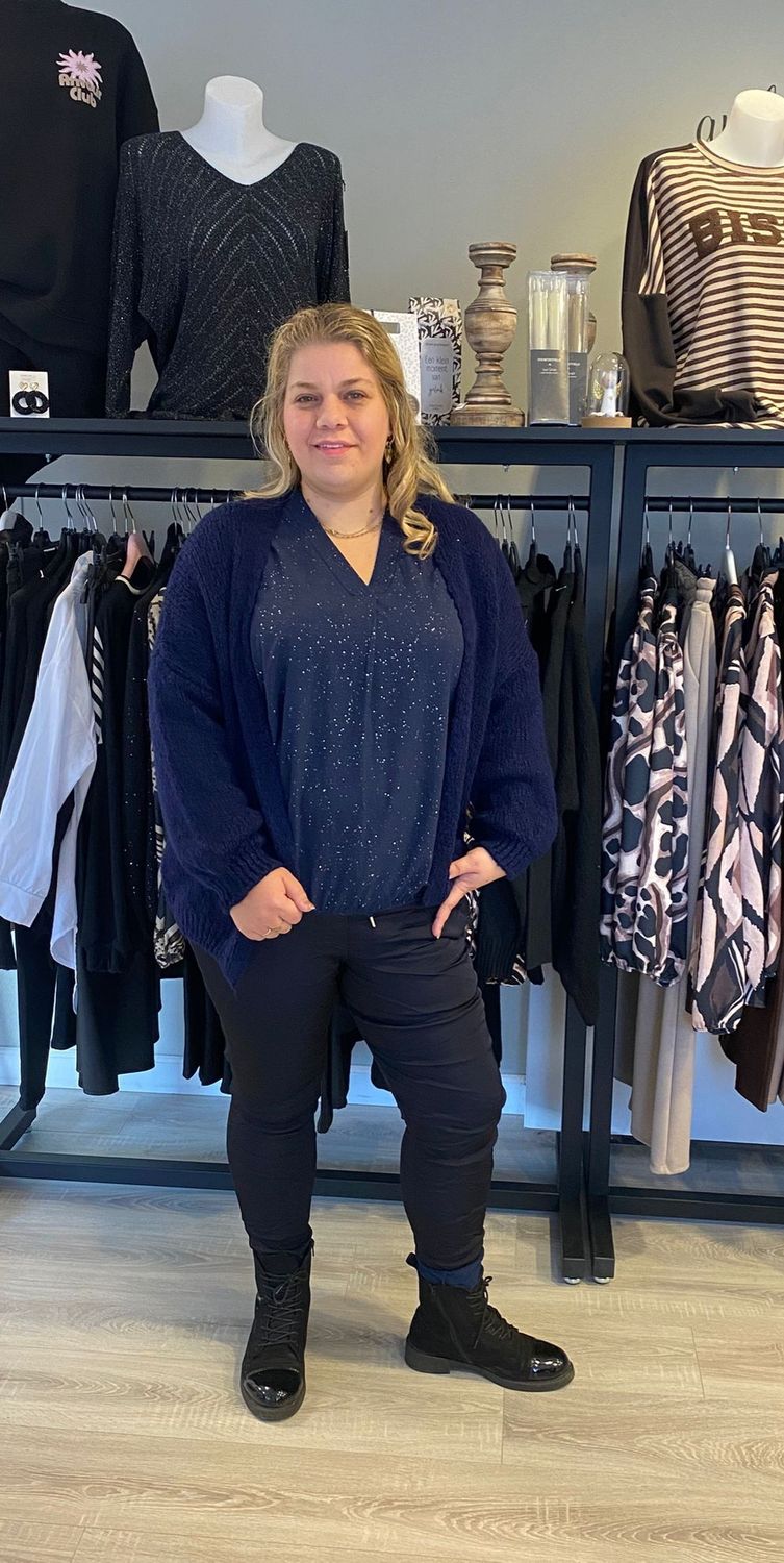 Satijnen jogging blauw