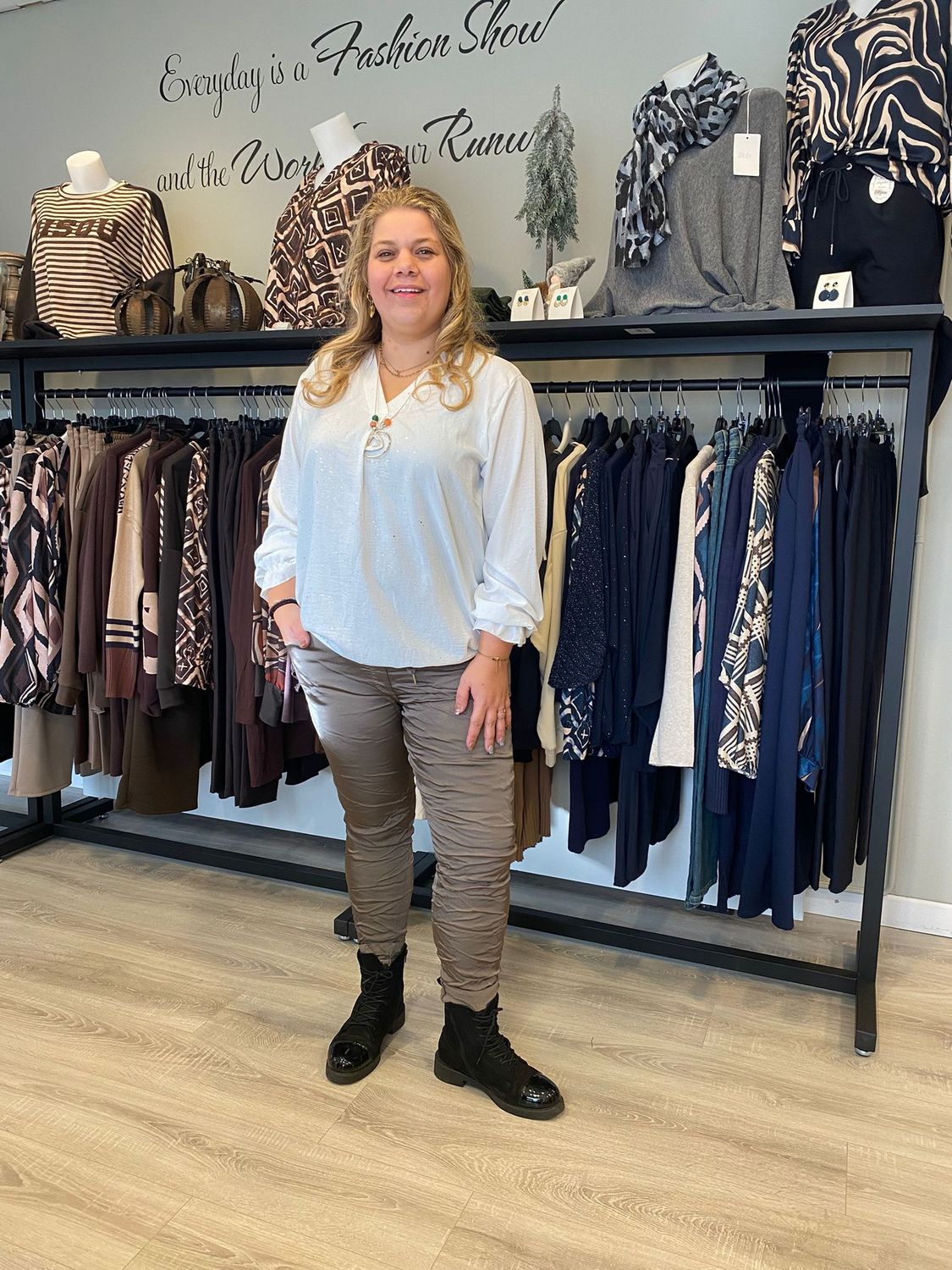 Blouse Ketting glit wit