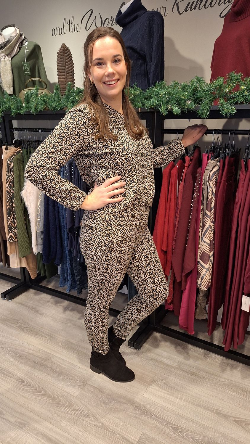 Travelpants Marion black camel