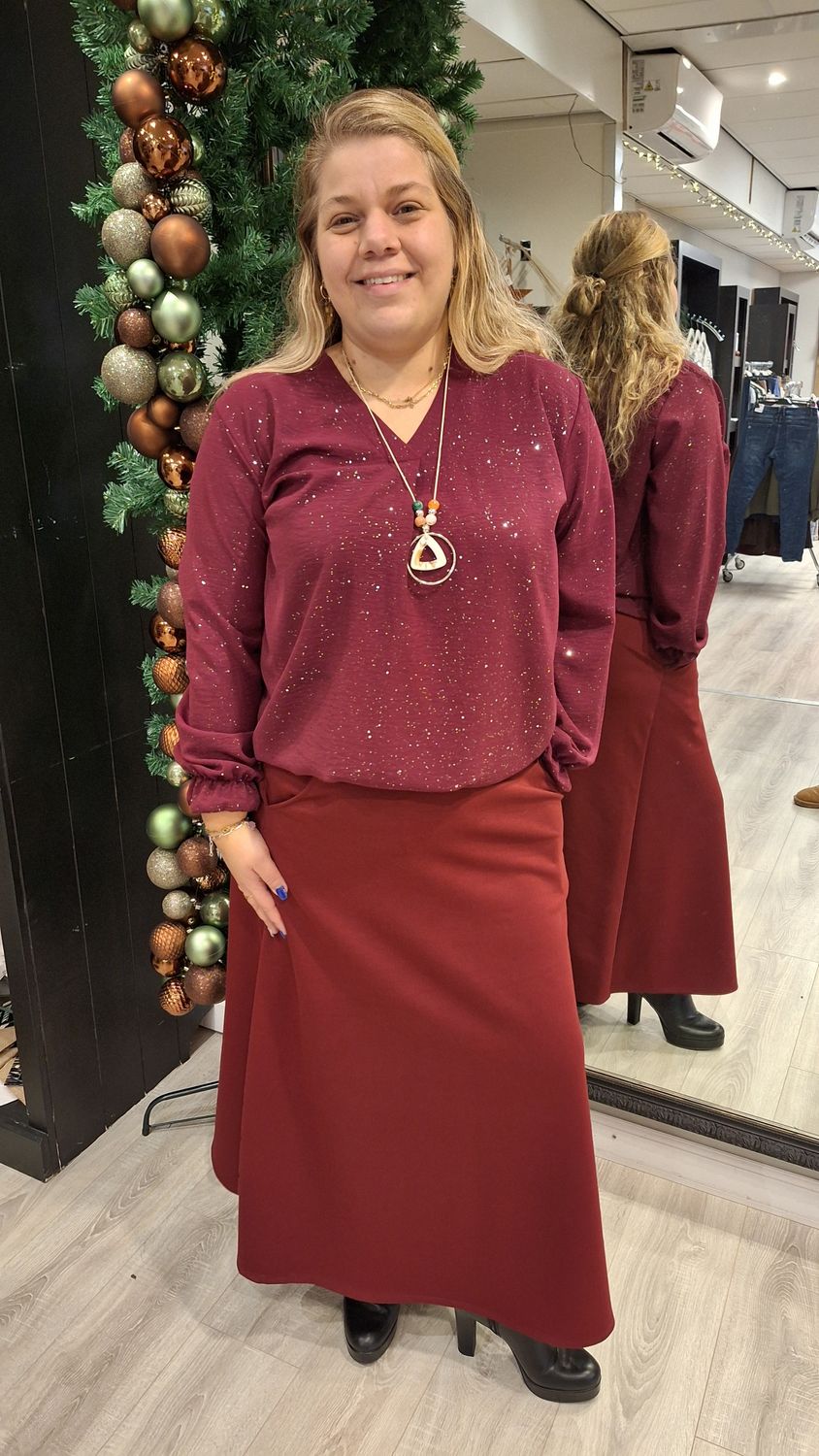 Suèdine Rok bordeaux