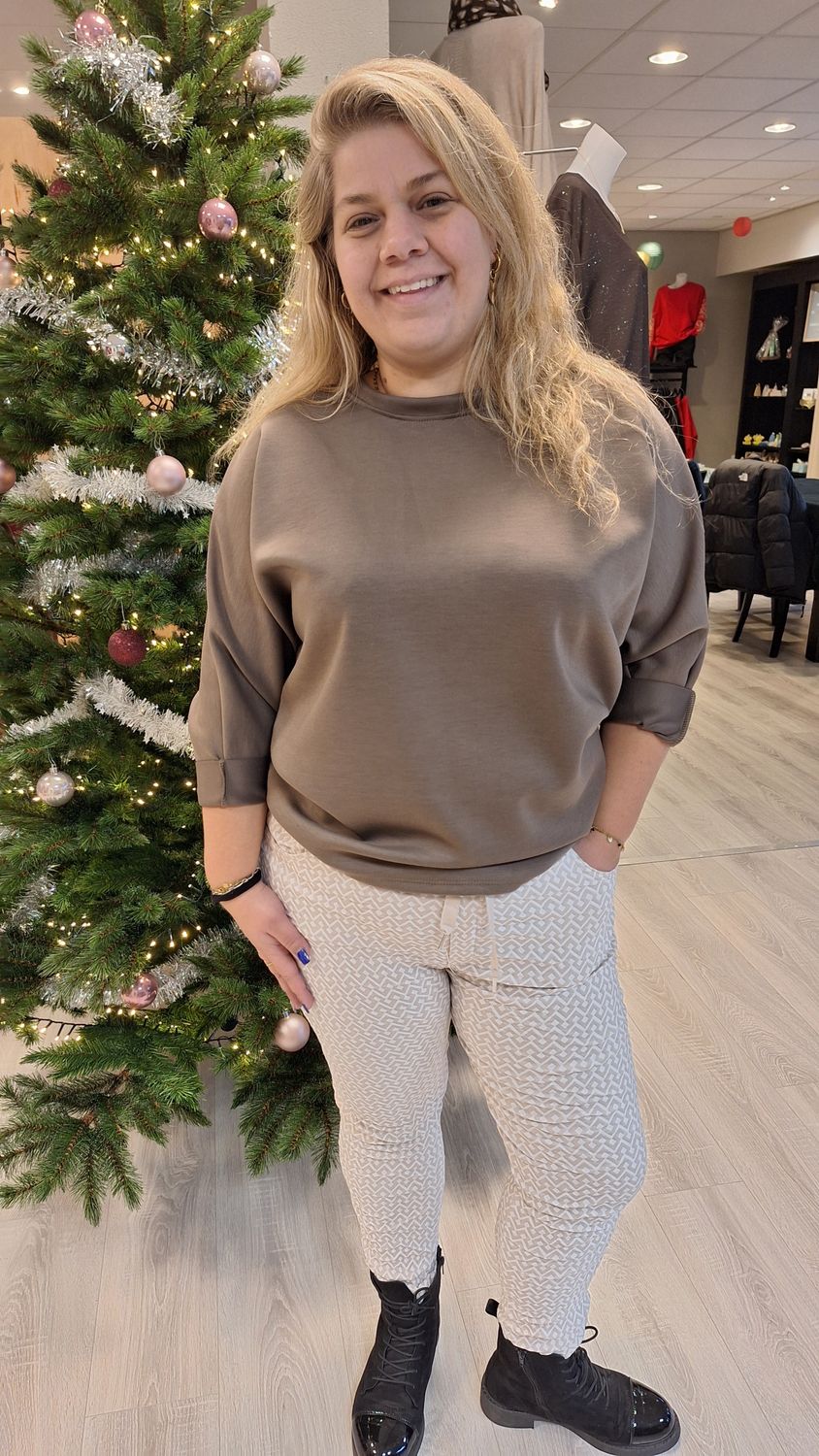 Sweater ketting taupe