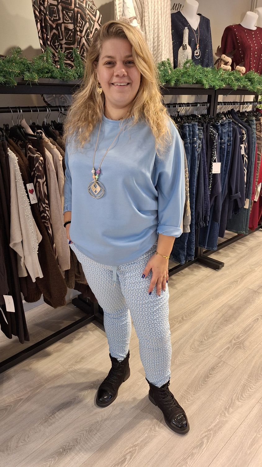 Winterse jog Spring colour blauw