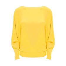 Vleermuis mouw trui geel