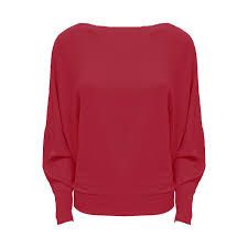 Vleermuis mouw trui Bordeaux