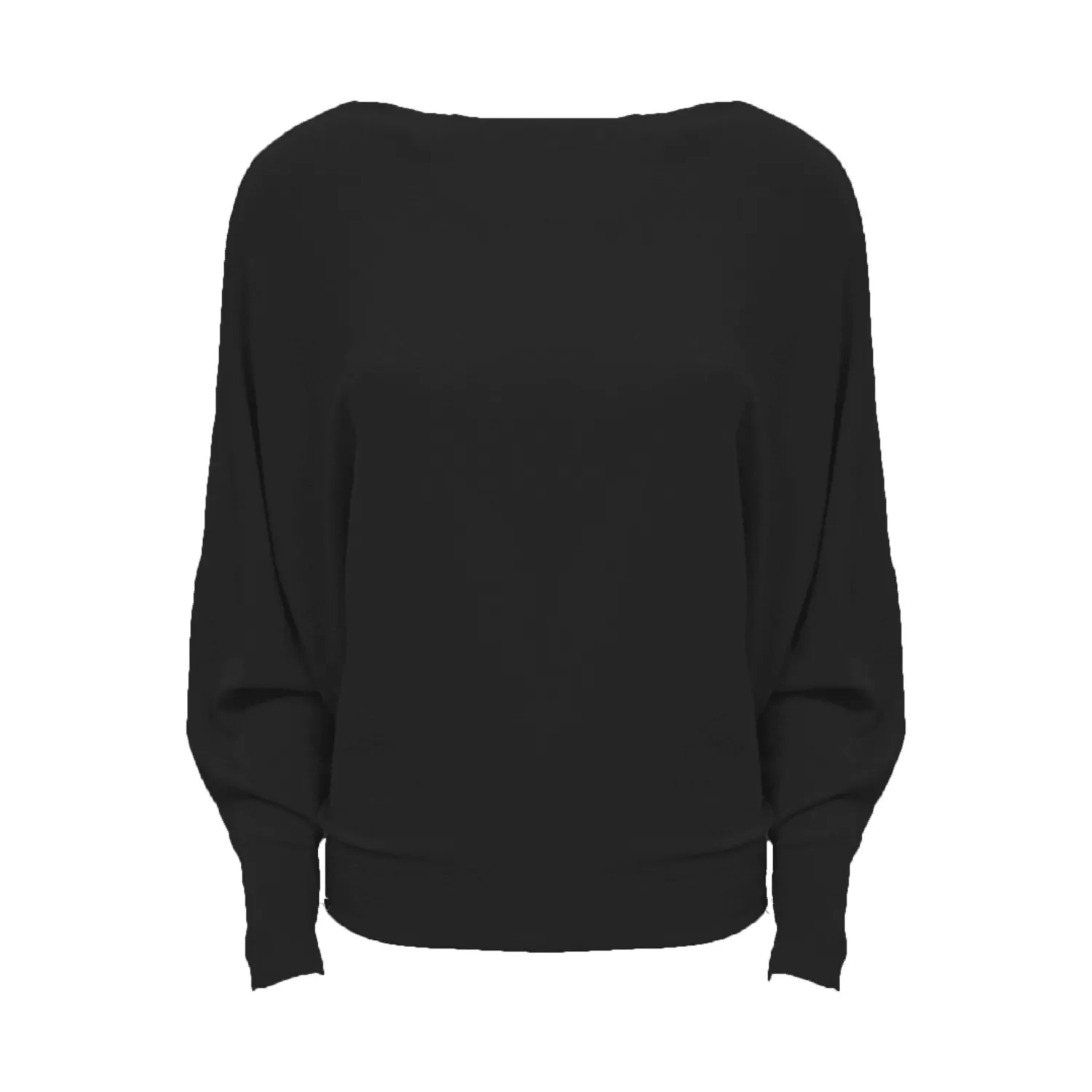 Vleermuis mouw trui zwart