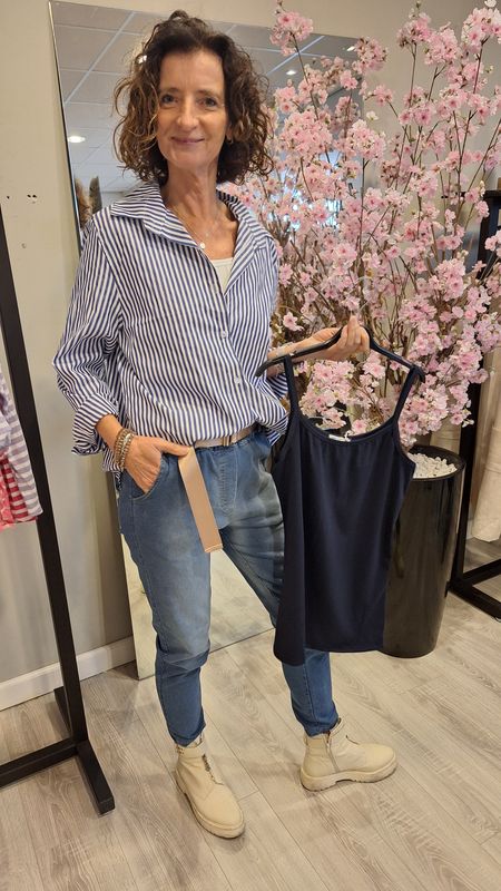 Travelstof Hemd donker blauw