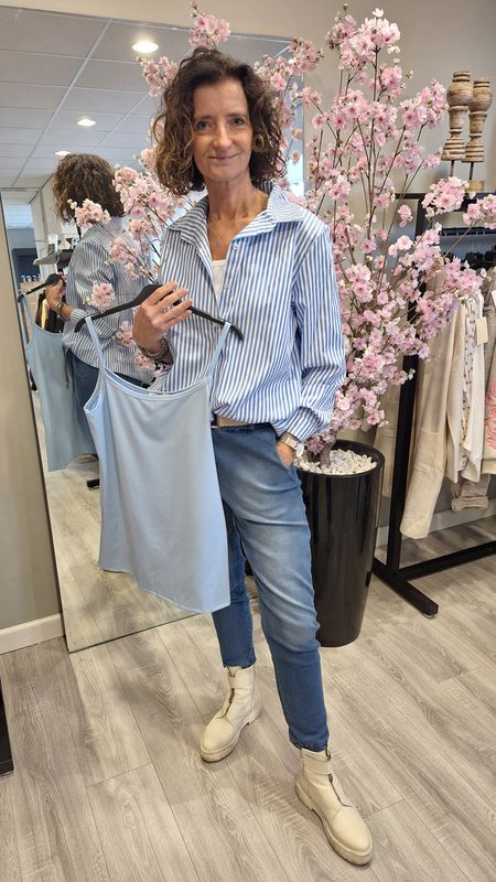 Travelstof Hemd licht blauw