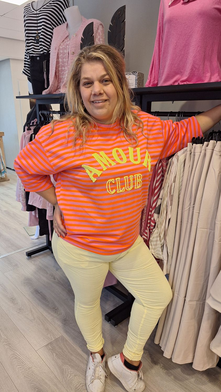 Mooij Sweat oranje geel 