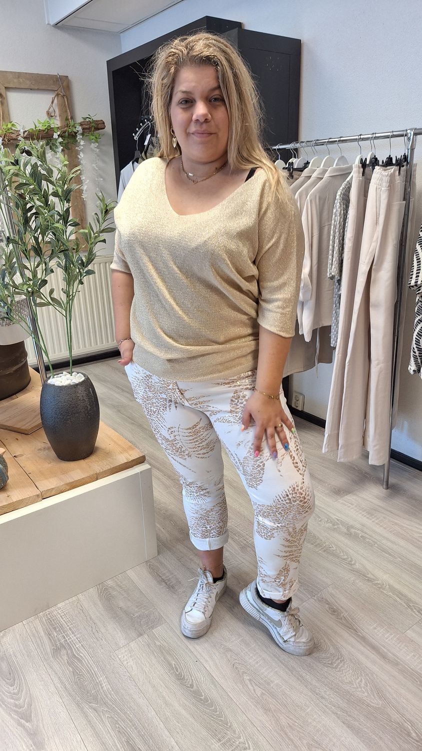 Jogging Offwhite Goud model 1