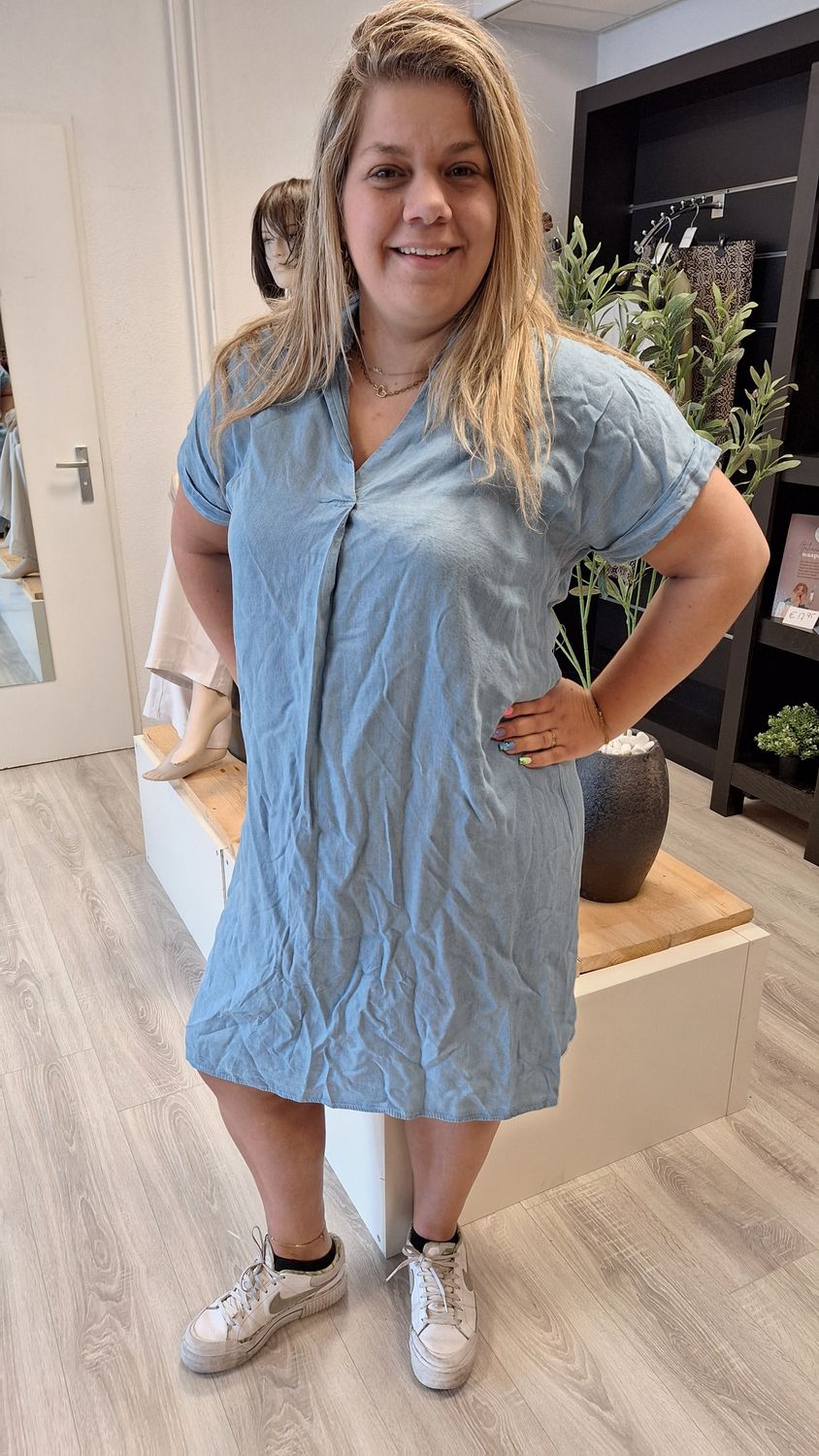 Jeans jurk licht blauw