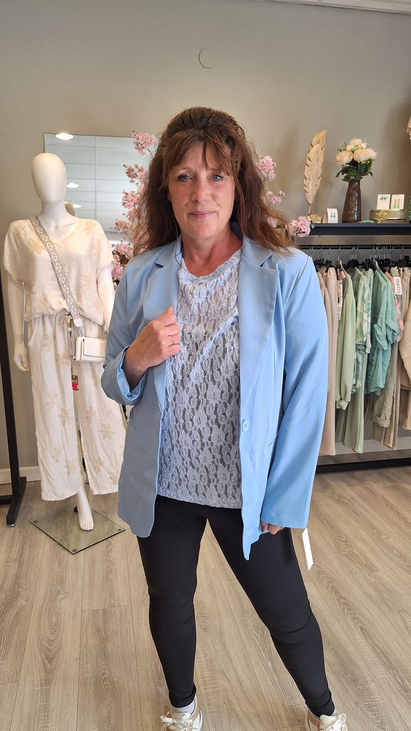 Blazer licht blauw one size