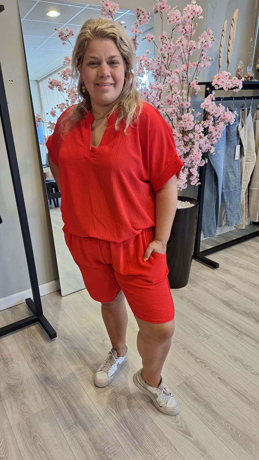 2 delig setje Mara rood