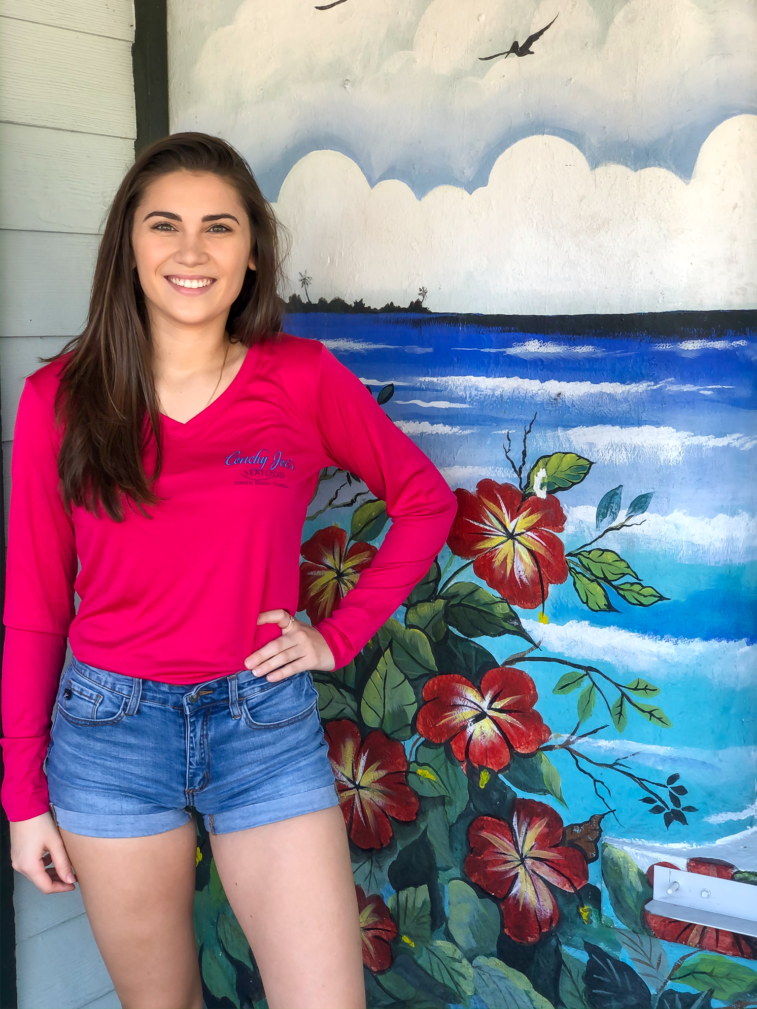 3 Fish Long Sleeve Performance V-Neck