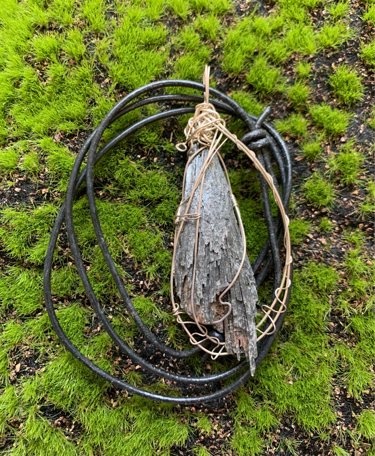 “The Crone” - Witch’s Broom Black Kyanite Necklace
