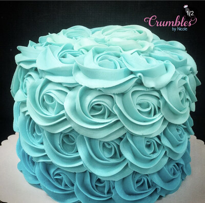  Semi Custom Rosette Cake (6 Or 8 Inch)
