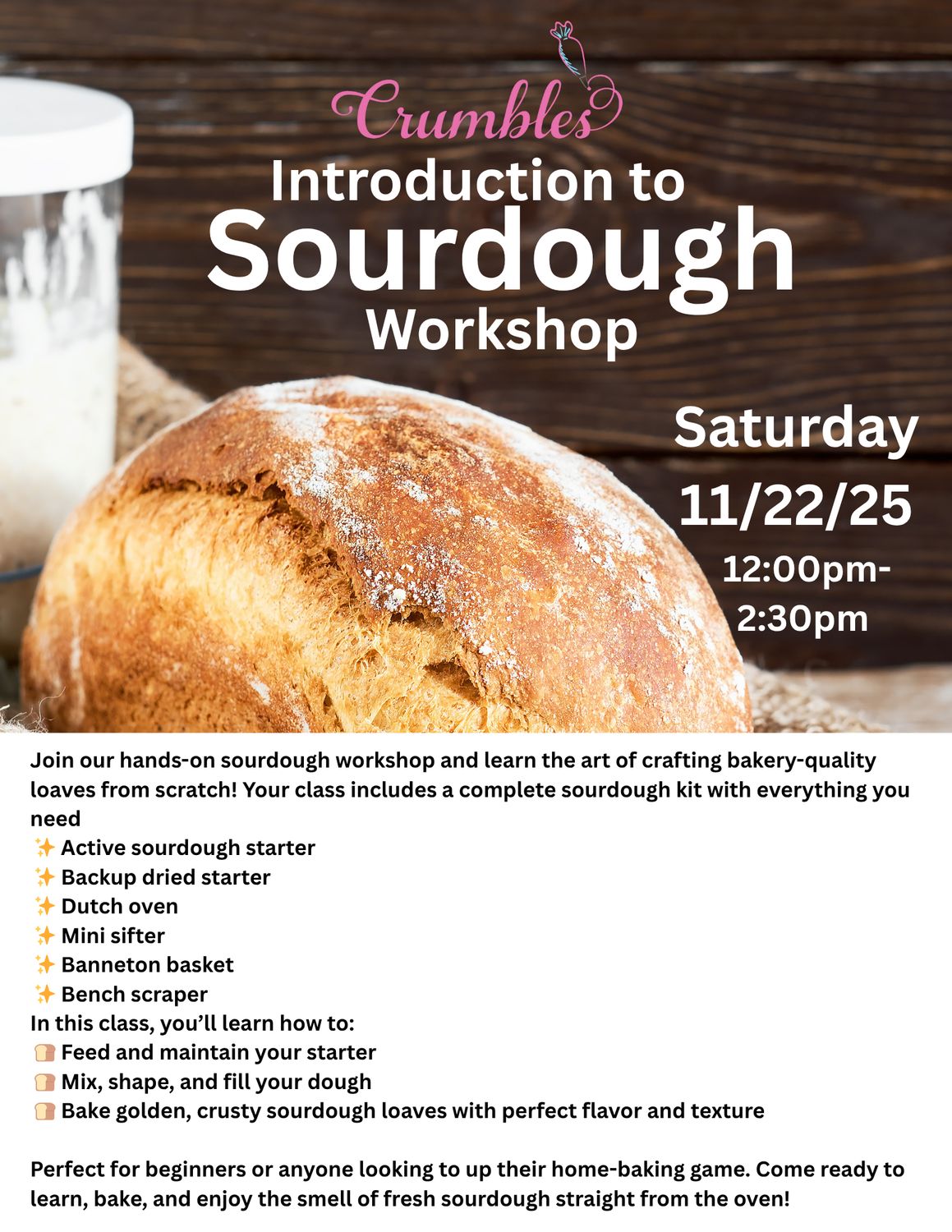Sourdough Workshop 11/22/25