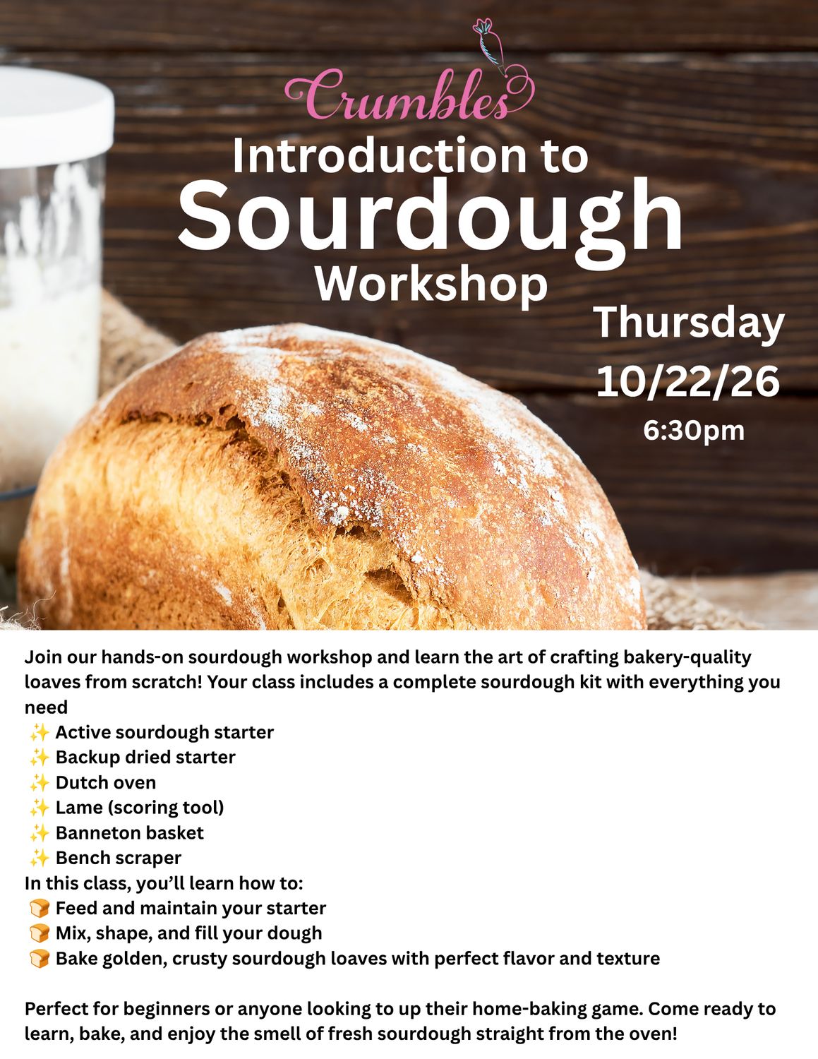 Sourdough Workshop 10/22/26