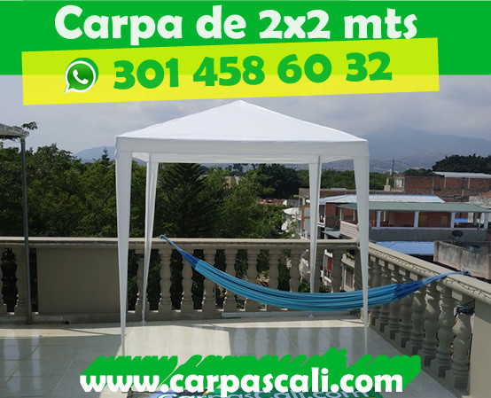 CARPA TOLDO PARASOL 2X2 POLIETILENO BLANCA