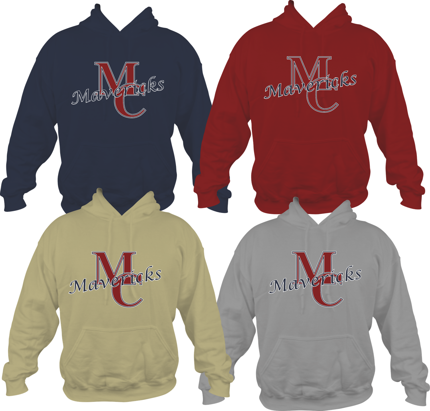 MC CURSIVE MAVERICKS COTTON/POLY HOODIE