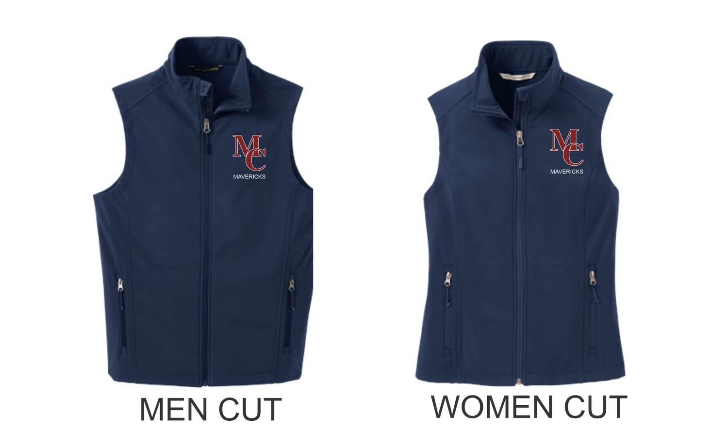 MC NAVY EMBROIDERED VEST