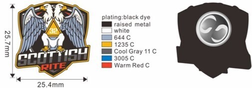 32nd Degree Shield Pin