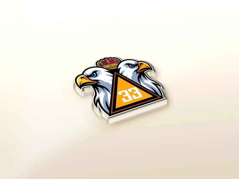 33 Degree Eagle Head Lapel Pin