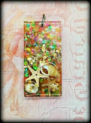 Beach Inspired Resin Necklace Pendant Charm