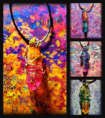 Wire Wrapped Quartz Necklaces