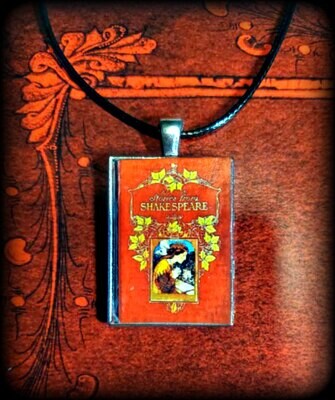 Shakespeare Mini Book Necklace (free US shipping available)