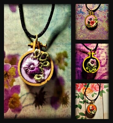 Embroidery Hoop Necklaces