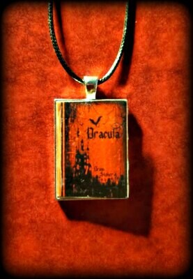 Dracula Mini Book Necklace (free US shipping available)