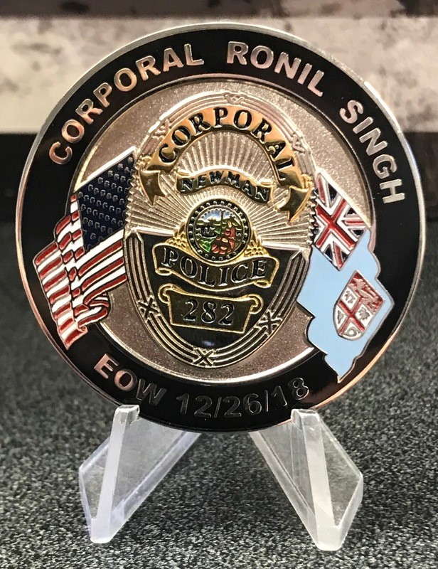 **Limited Edition** Commemorative Cpl. Ronil Singh Challenge Coin