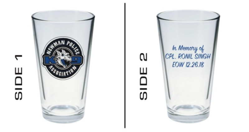 **LIMITED EDITION** IN MEMORY OF CPL. SINGH K9 Glass