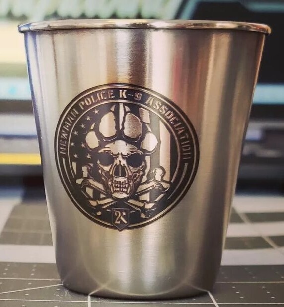METAL SHOT GLASS W/LOGO