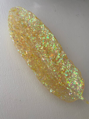 Feather Tray Yellow Iridescent 