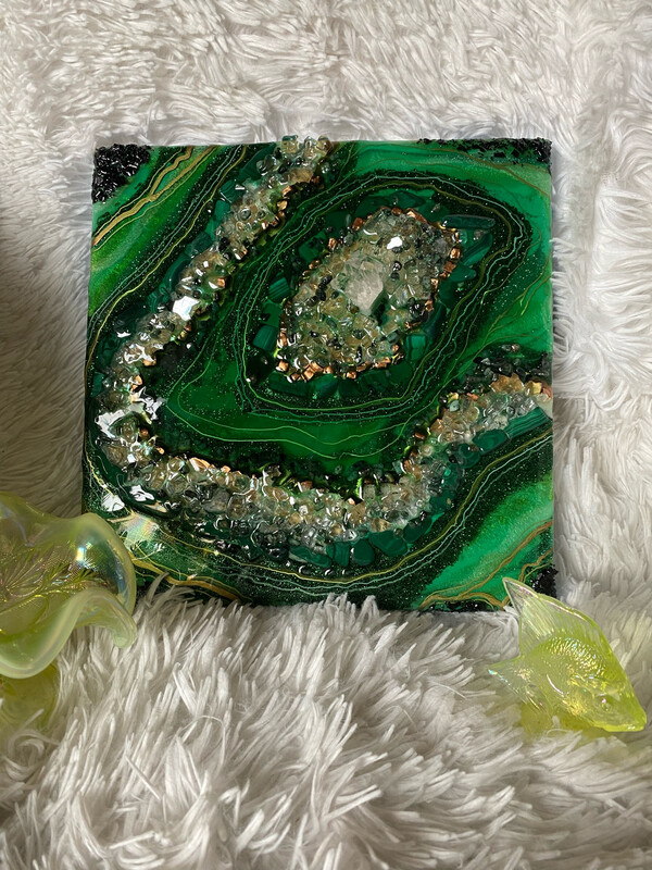 Earthy Energy 10” X 10” Gemstone Wall Art