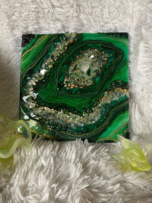 Earthy Energy 10” X 10” Gemstone Wall Art