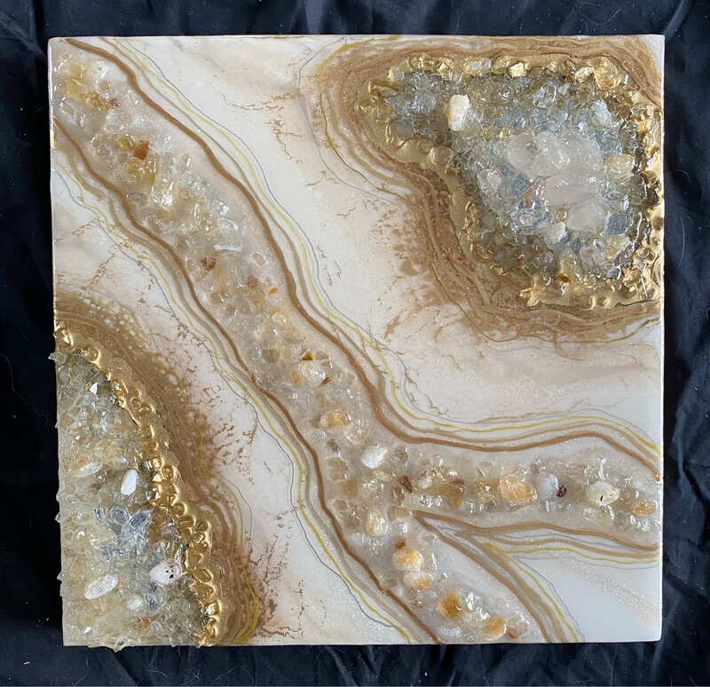 Prosperity, Gemstone Wall Art 12” X 12”