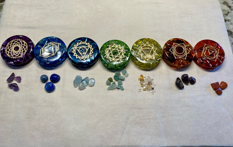 Orgonite Chakra Disc Set Of 7