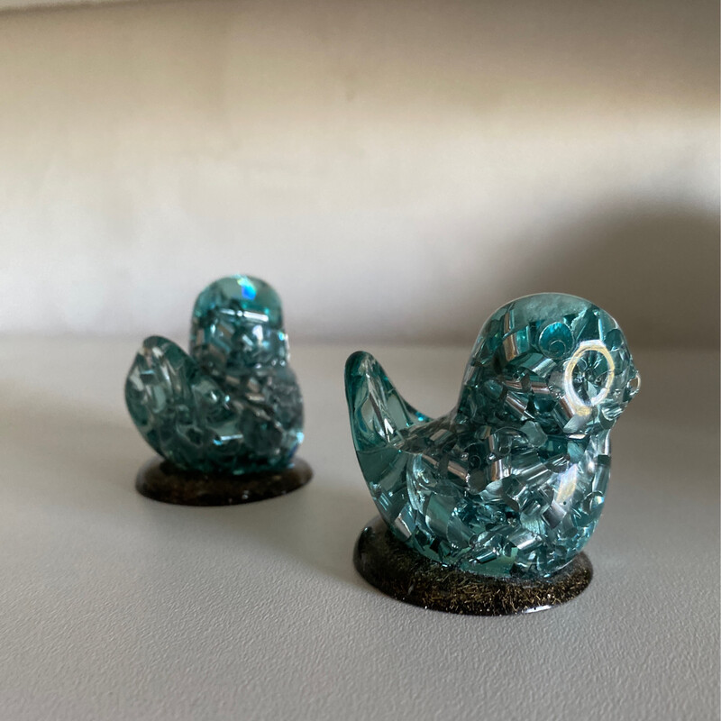 Orgonite Bird, Aqua